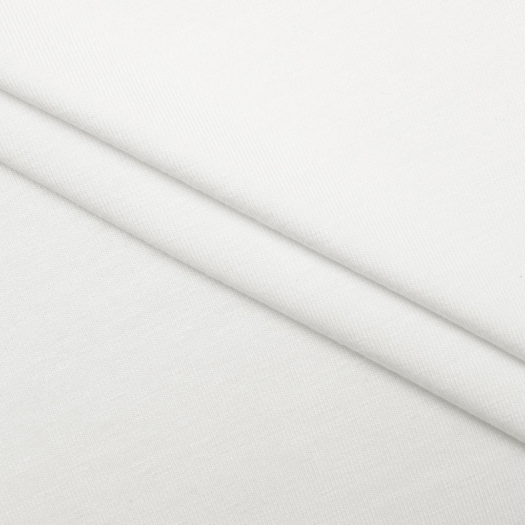 SINGLE JERSEY BAMBUSOWY Z ELASTANEM - ŚNIEŻNA BIEL - 210 G/M2