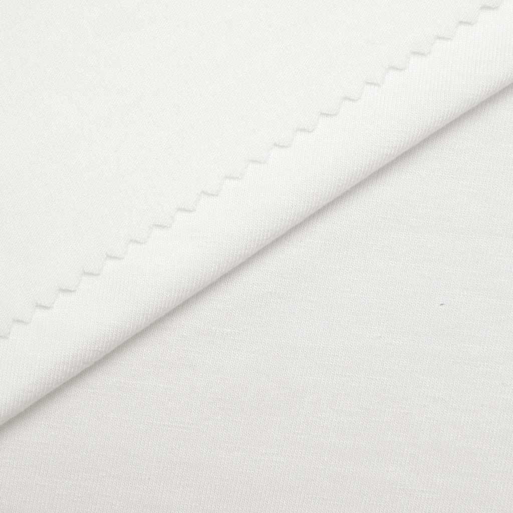 SINGLE JERSEY BAMBUSOWY Z ELASTANEM - ŚNIEŻNA BIEL - 210 G/M2
