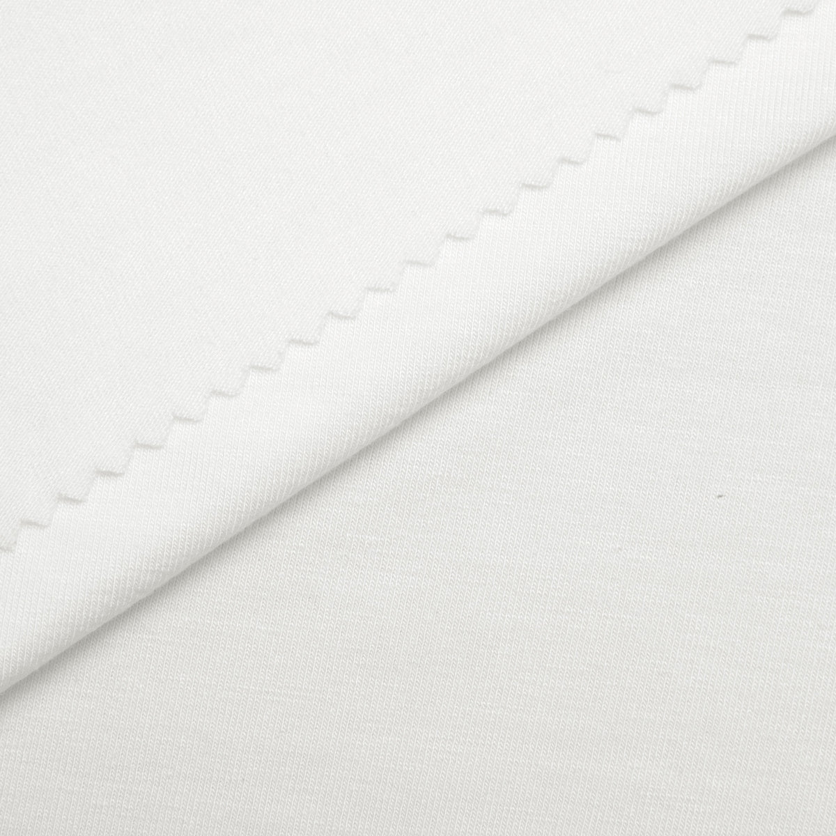 SINGLE JERSEY BAMBUSOWY Z ELASTANEM - ŚNIEŻNA BIEL - 210 G/M2