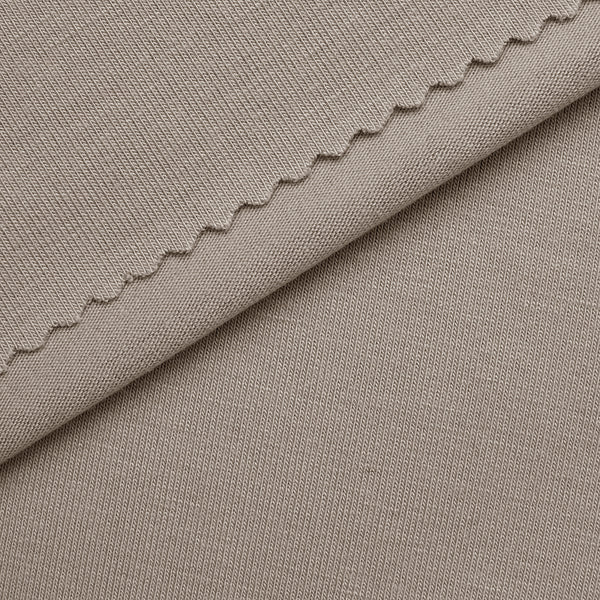 ŚCIĄGACZ BAMBUSOWY 1X1 Z ELASTANEM - JASNY BEŻ - 250 G/M2