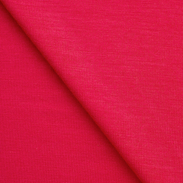 SINGLE JERSEY BAMBUSOWY Z ELASTANEM - MALINOWY - 210 G/M2