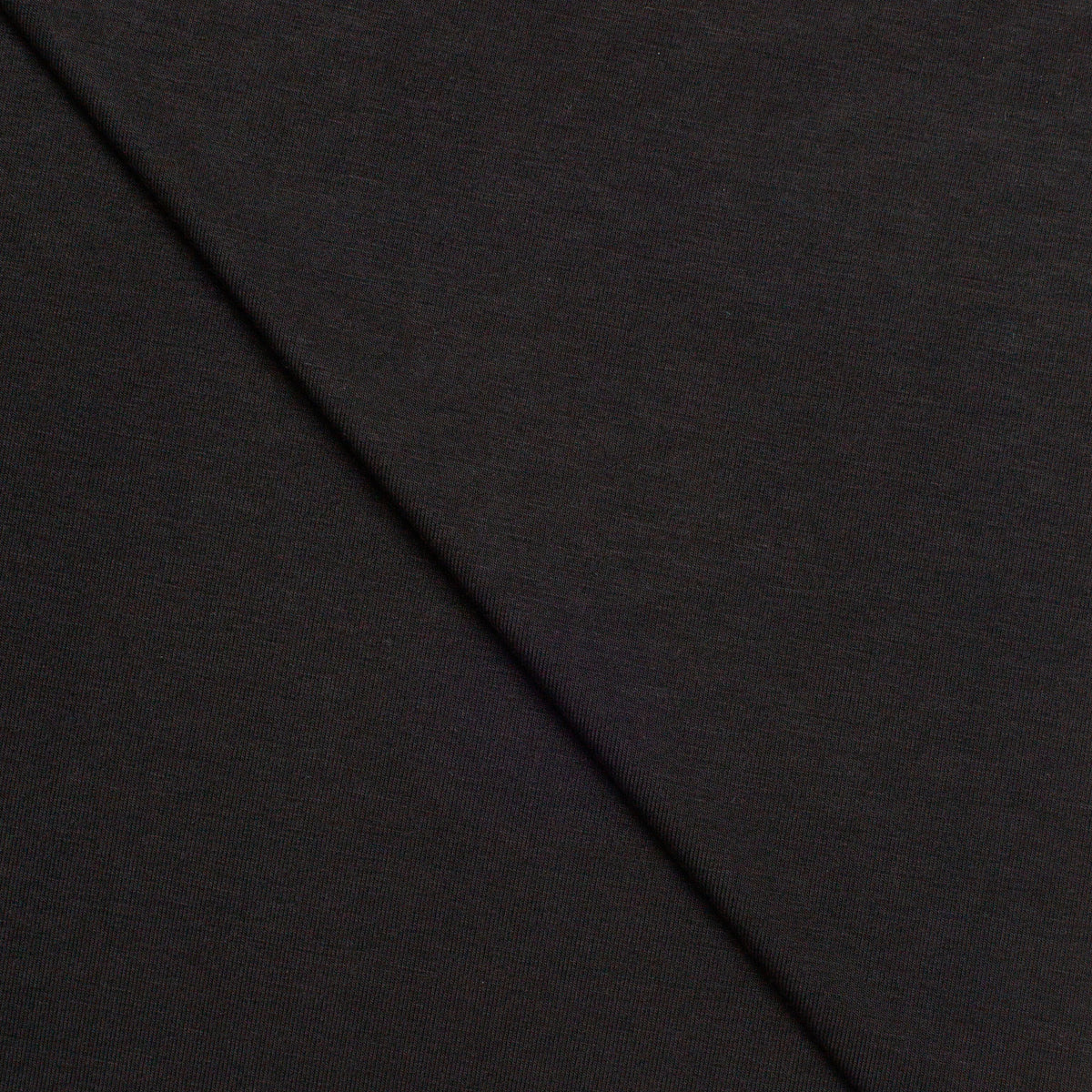SINGLE JERSEY BAMBUSOWY Z ELASTANEM - CZARNY - 210 G/M2, SZER. 180 CM