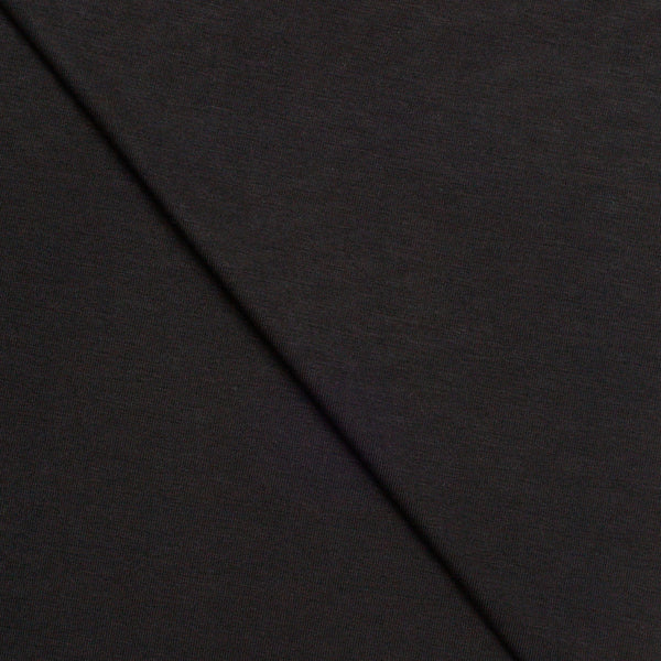 SINGLE JERSEY BAMBUSOWY Z ELASTANEM - CZARNY - 210 G/M2, SZER. 180 CM