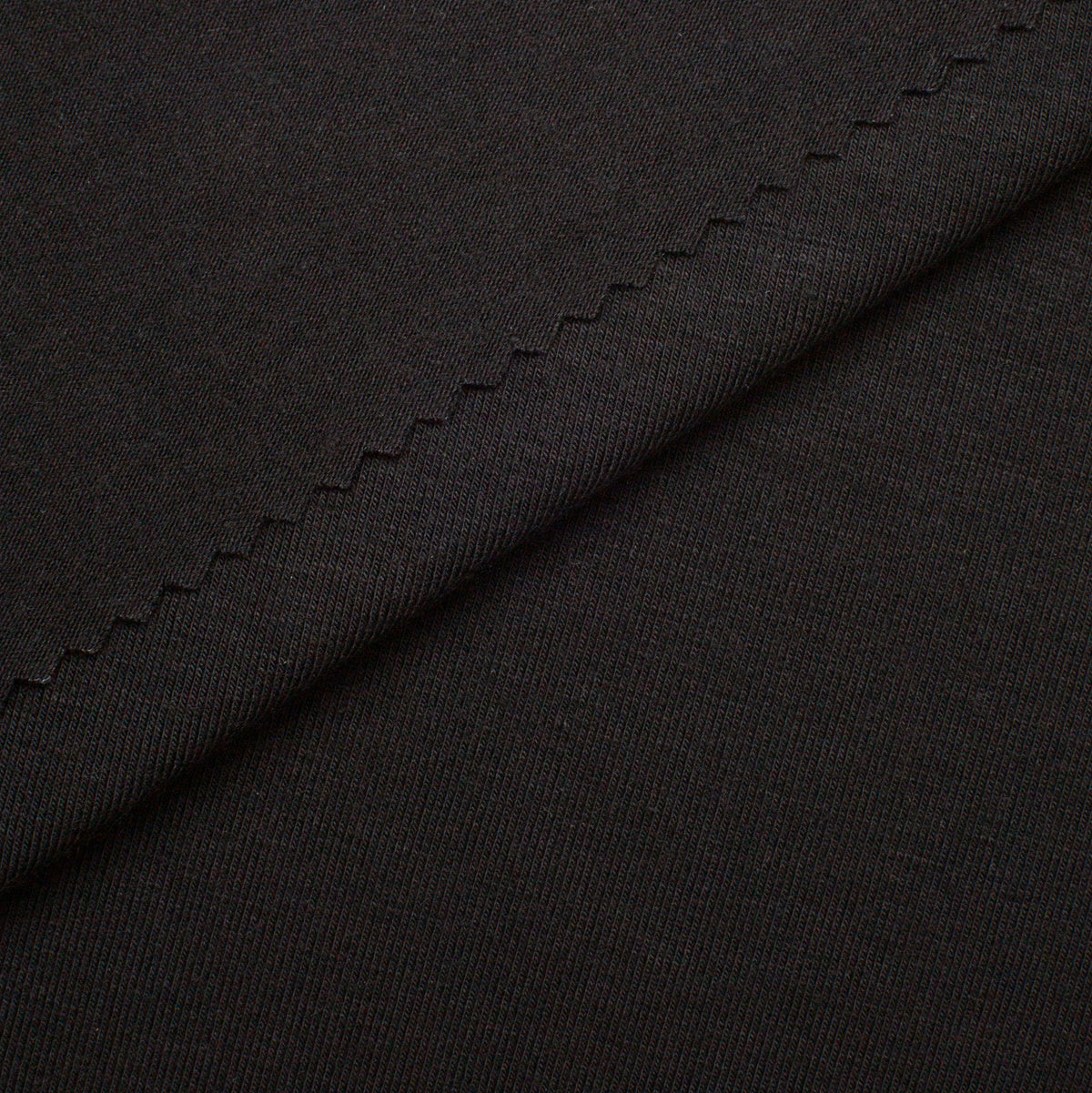 SINGLE JERSEY BAMBUSOWY Z ELASTANEM - CZARNY - 210 G/M2, SZER. 180 CM