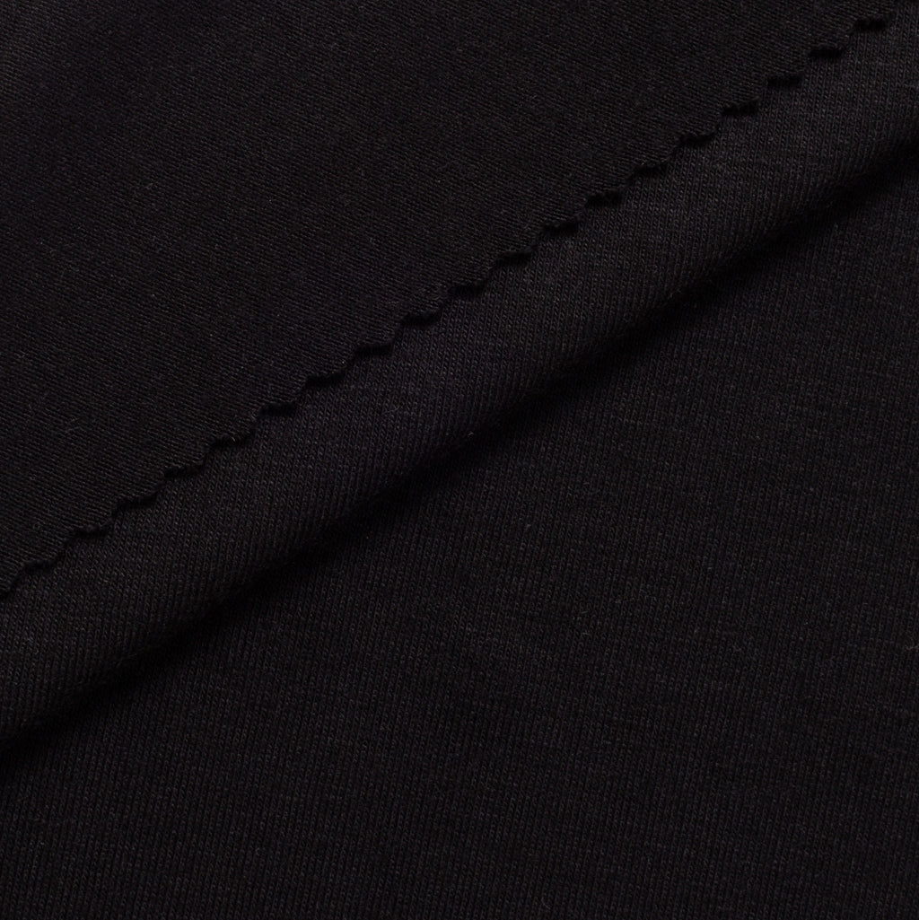 SINGLE JERSEY WISKOZOWY Z ELASTANEM - CZARNY - 220 G/M2