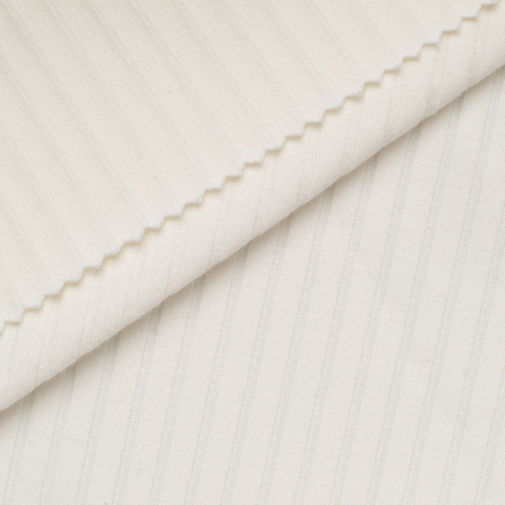 INTERLOCK BAWEŁNIANY Z ELASTANEM - KOKOSOWY KREM - 290 G/M2