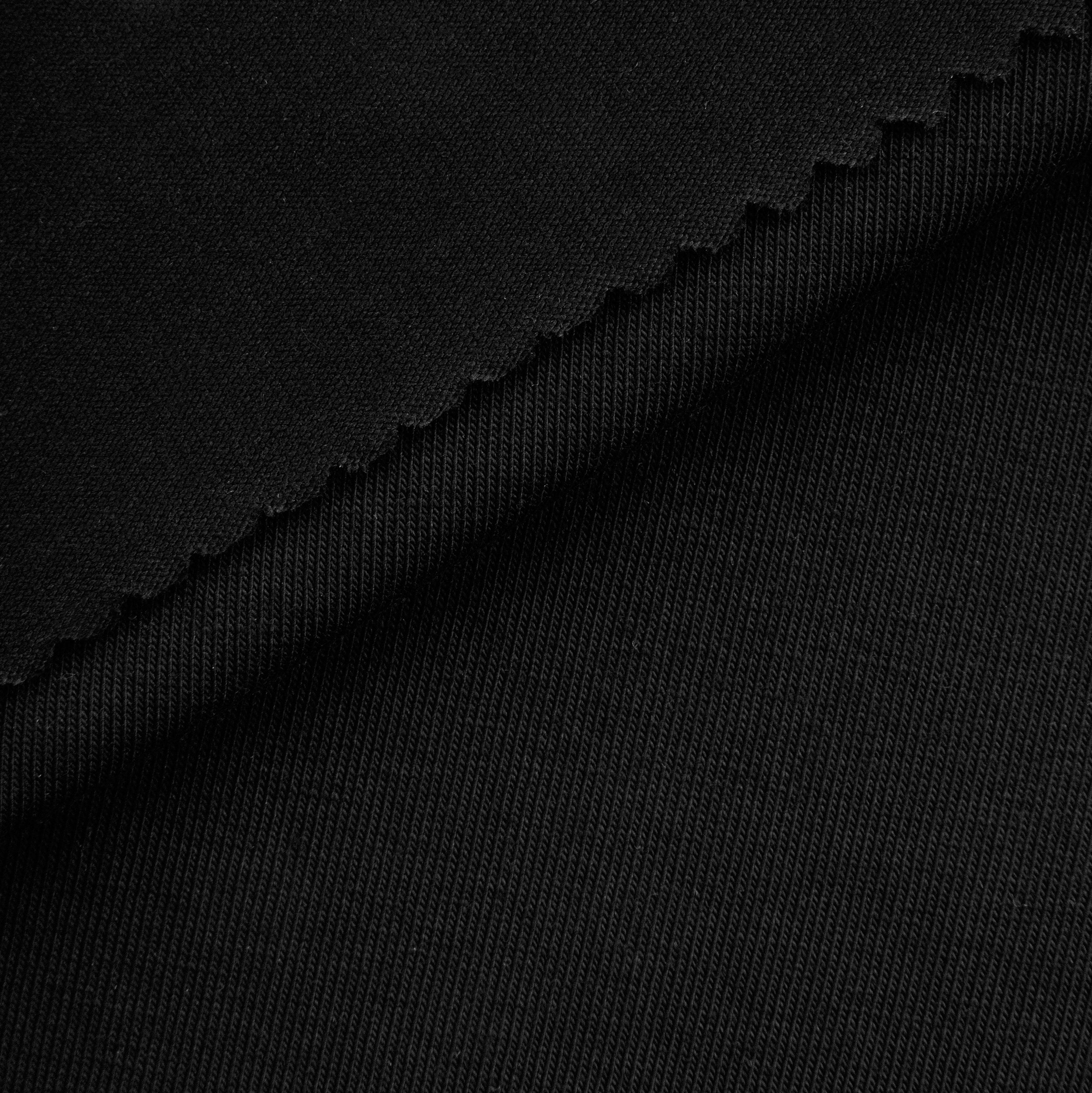 Dzianina single jersey 170 g/m² - czarny - szer. 190 cm