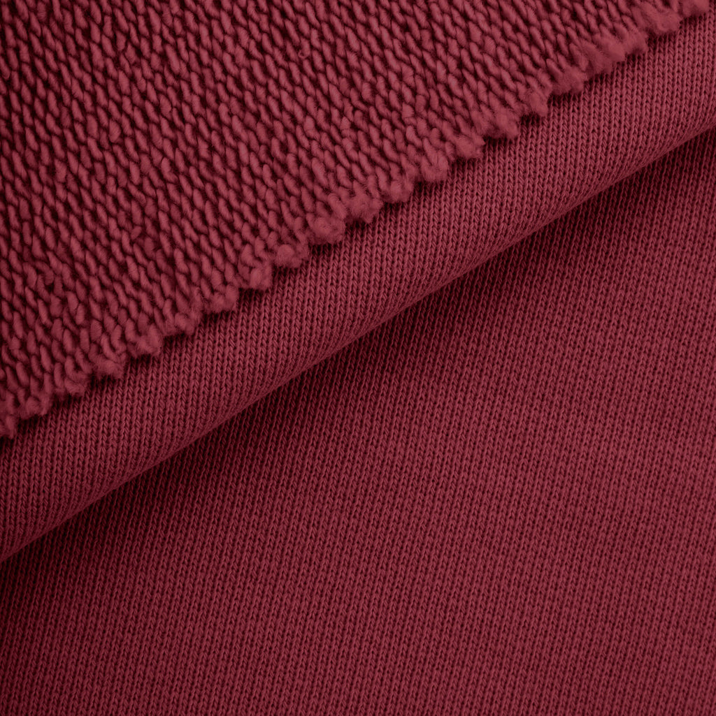 Dresówka pętelkowa niedrapana 580 g/m² - bordowy