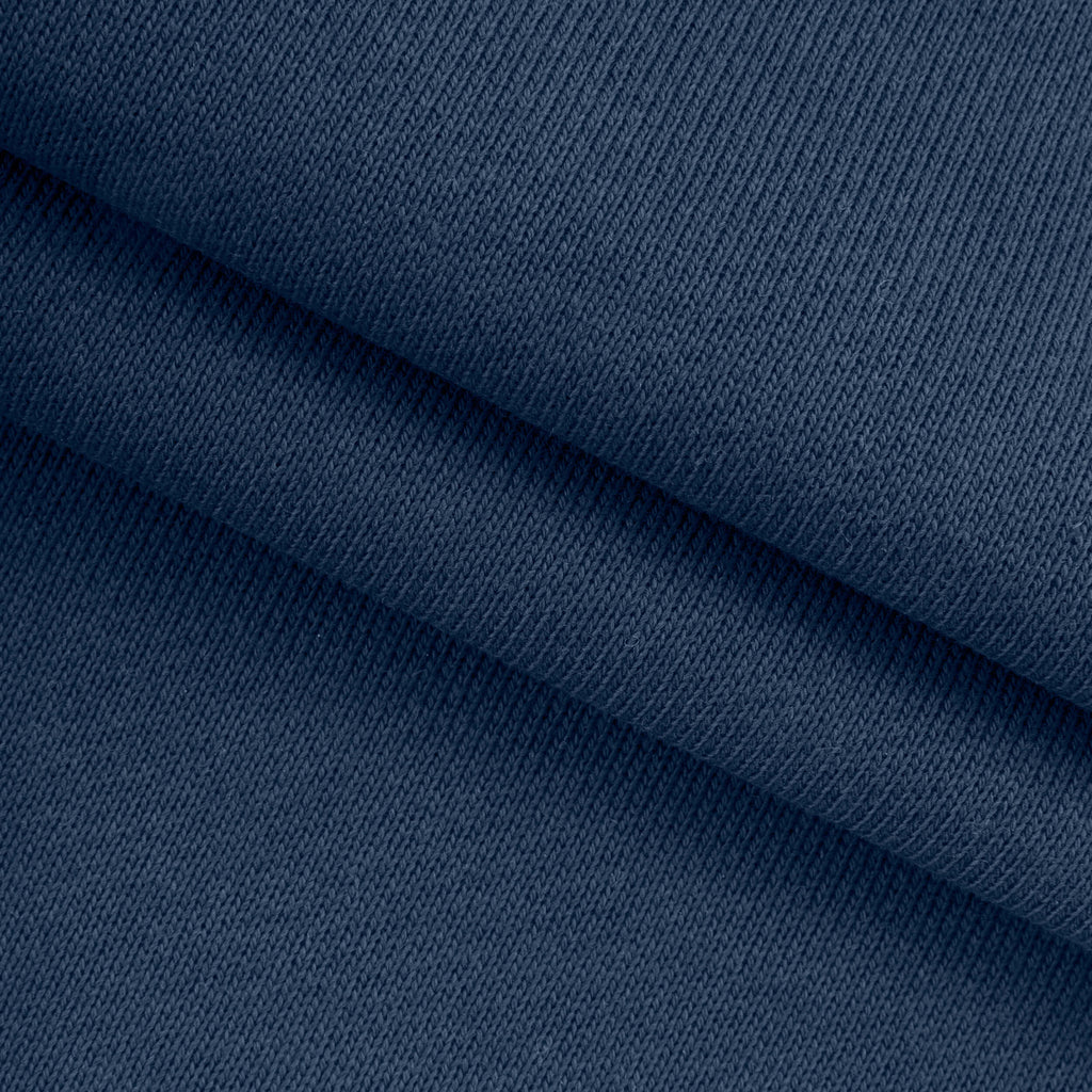 Dresówka pętelkowa diagonalna niedrapana 430 g/m² - granatowy