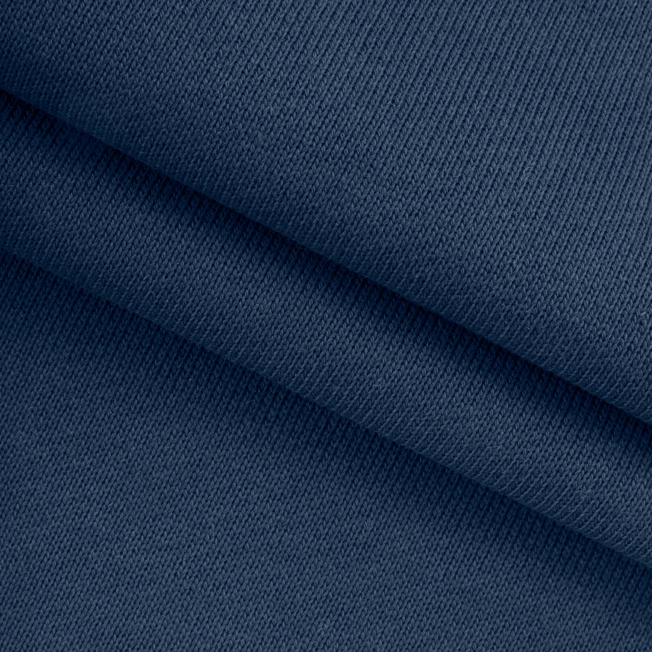 Dresówka pętelkowa diagonalna niedrapana 430 g/m² - granatowy