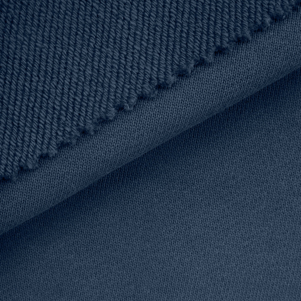 Dresówka pętelkowa diagonalna niedrapana 430 g/m² - granatowy