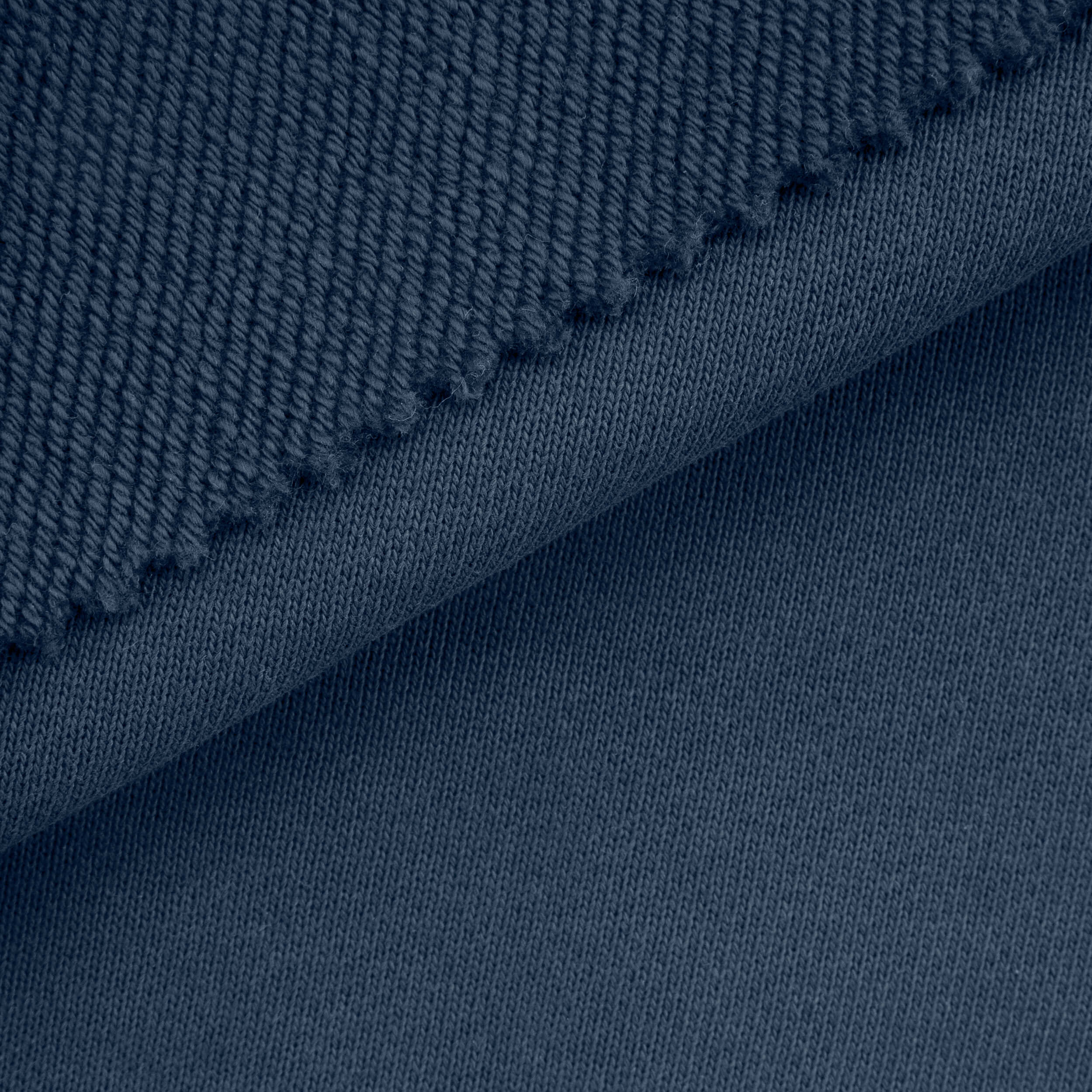 Dresówka pętelkowa diagonalna niedrapana 430 g/m² - granatowy