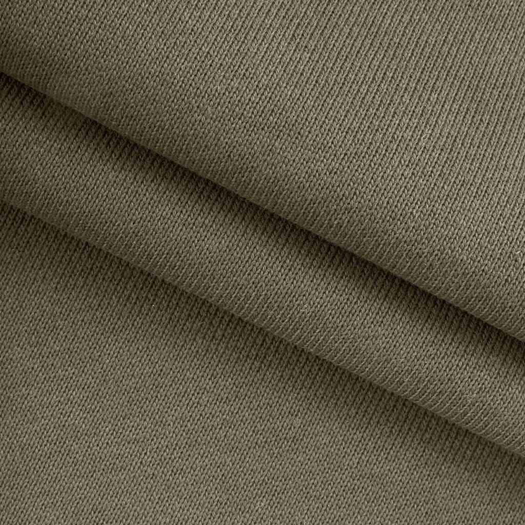 Dresówka pętelkowa diagonalna niedrapana 430 g/m² - oliwkowy