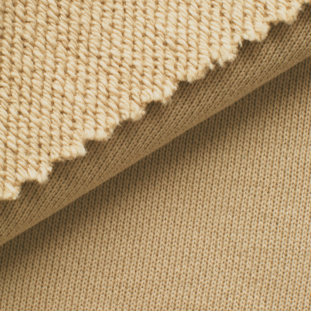 Dresówka pętelkowa diagonalna niedrapana 430 g/m² - taupe