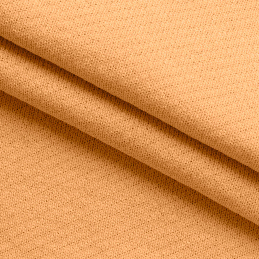 Dresówka pętelkowa diagonalna niedrapana 450 g/m² - morelowy