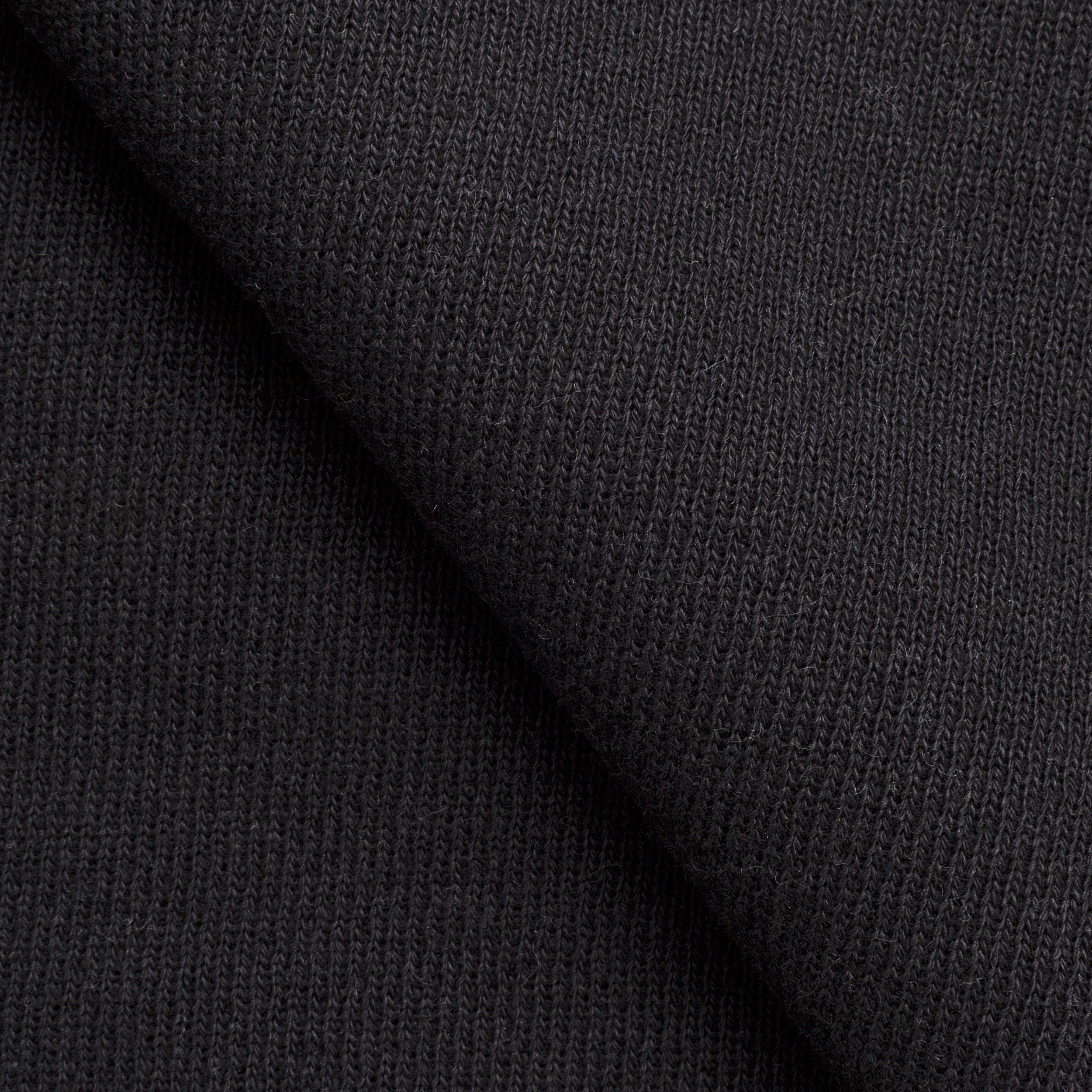 Dresówka pętelkowa diagonalna niedrapana 450 g/m2 - czarny - szer. 140 cm