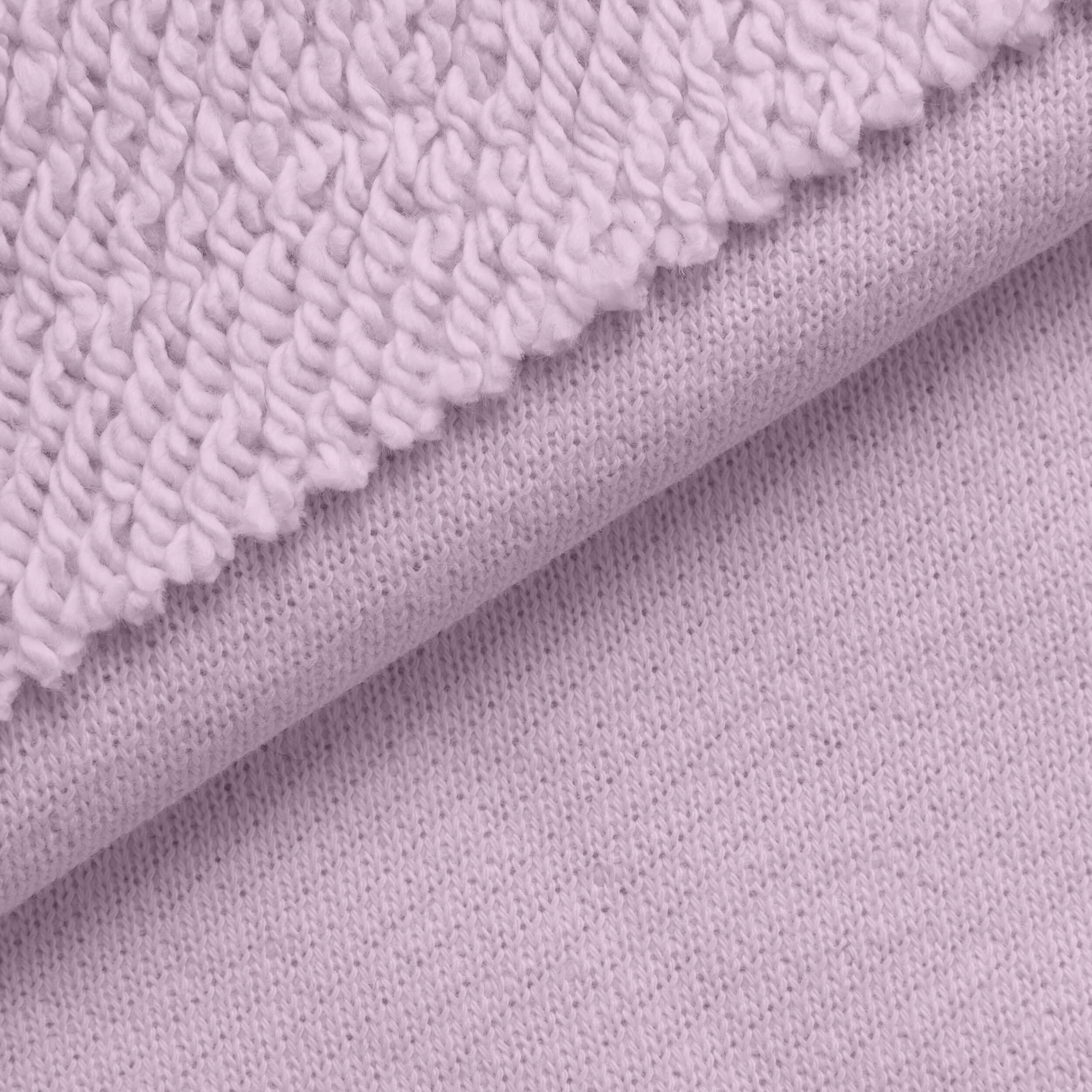 Dresówka pętelkowa diagonalna niedrapana 450 g/m² - lawendowy
