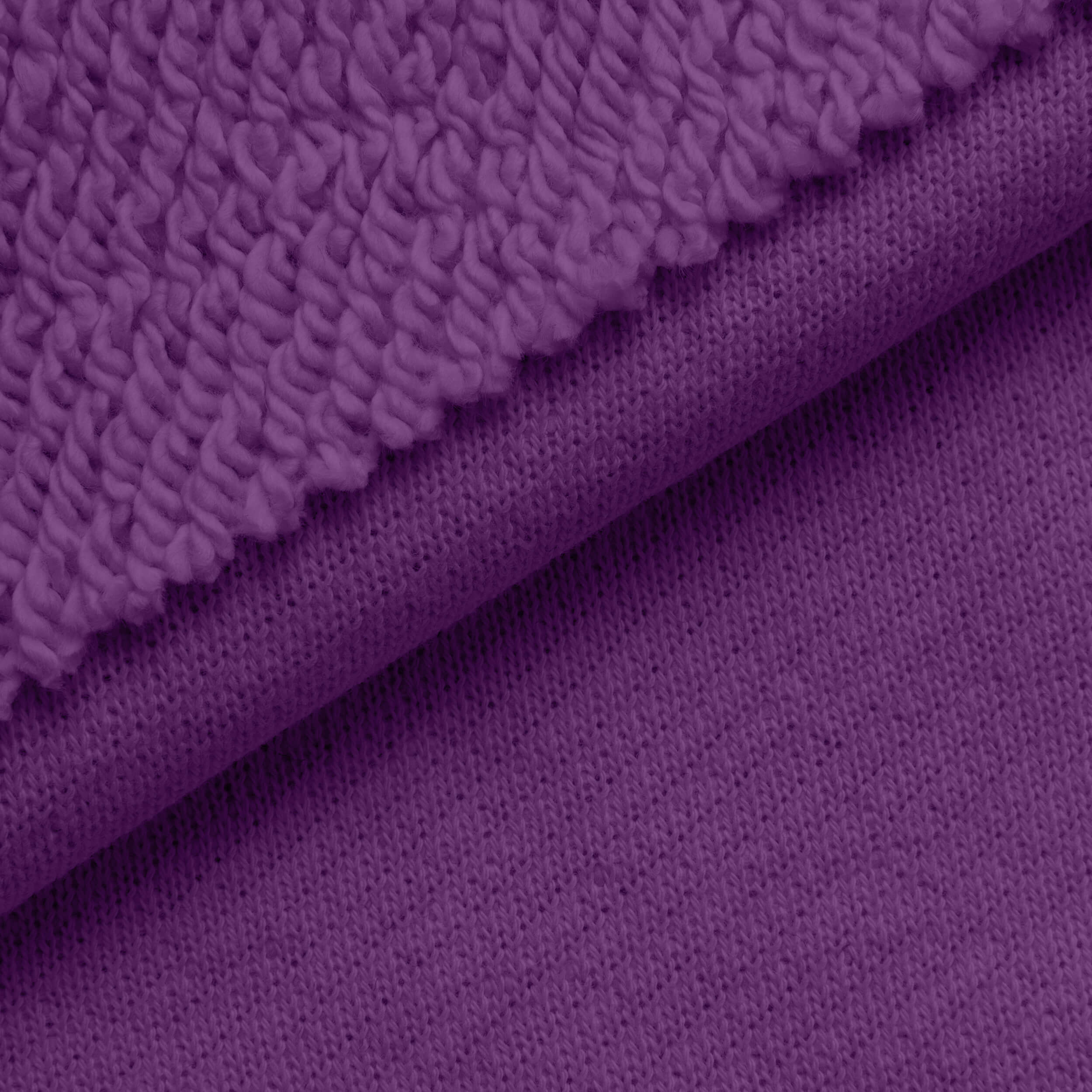 Dresówka pętelkowa diagonalna niedrapana 450 g/m² - fioletowy
