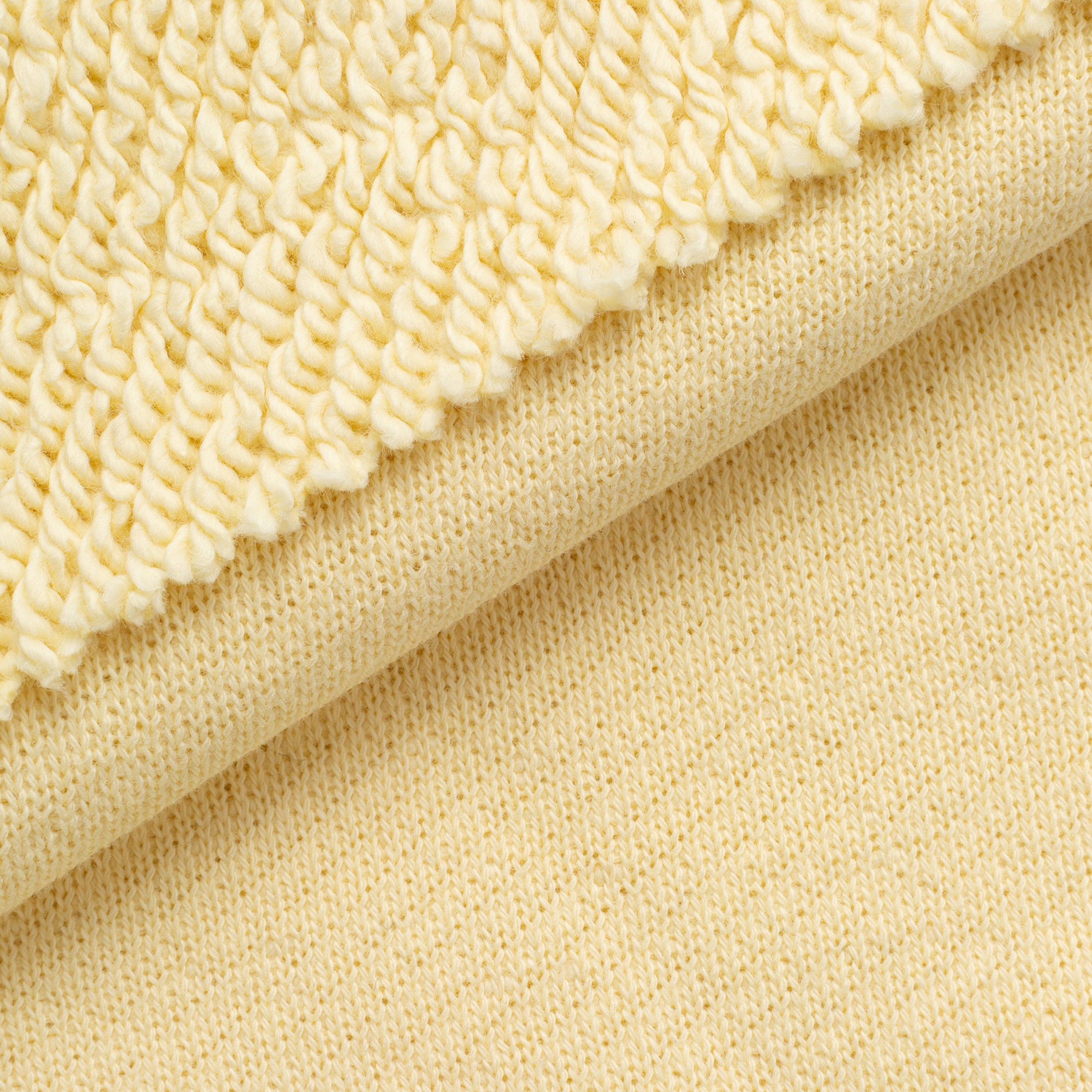 Dresówka pętelkowa diagonalna niedrapana 450 g/m² - żółty