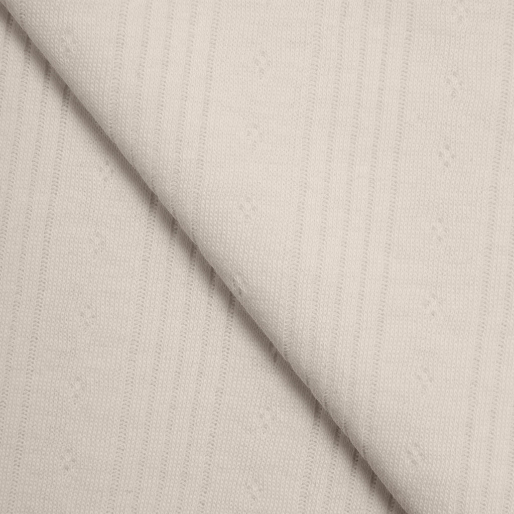 DZIANINA AŻUROWA BAWEŁNIANA - WARKOCZ I ŁAPKI BEŻ - 150 G/M2