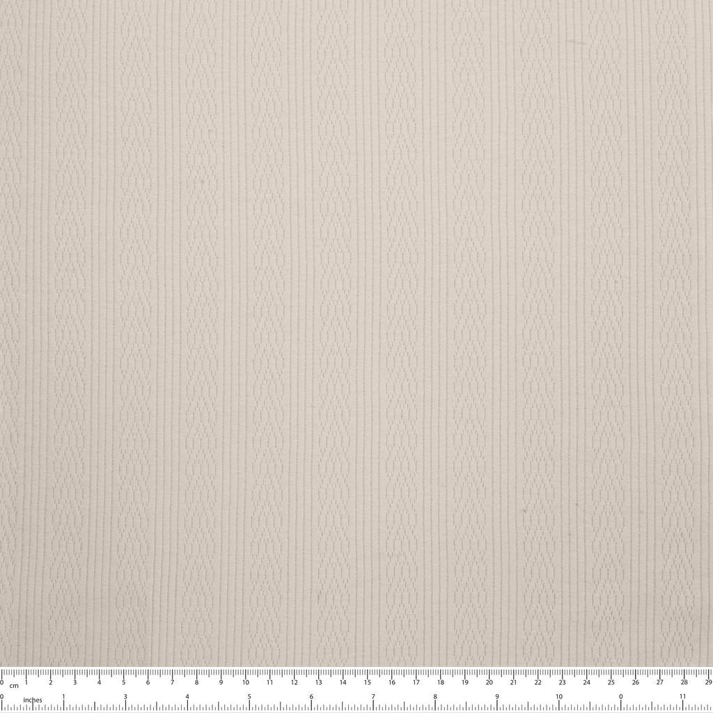 DZIANINA AŻUROWA BAWEŁNIANA - WARKOCZ BEŻ - 170 G/M2