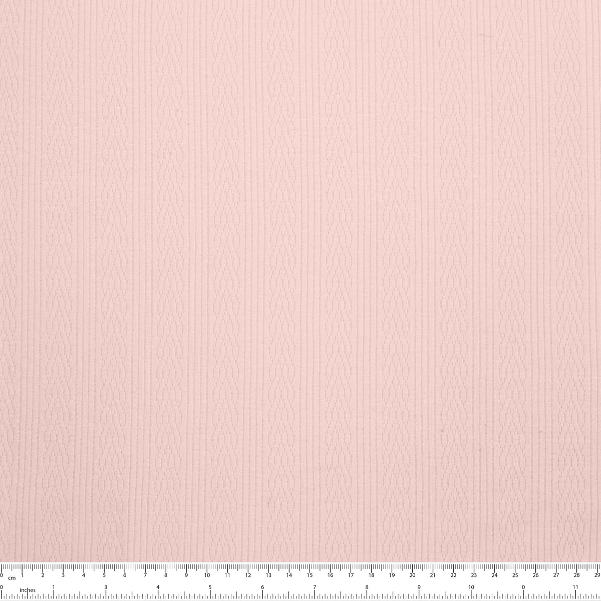 DZIANINA AŻUROWA BAWEŁNIANA - JASNY RÓŻ - 170 G/M2