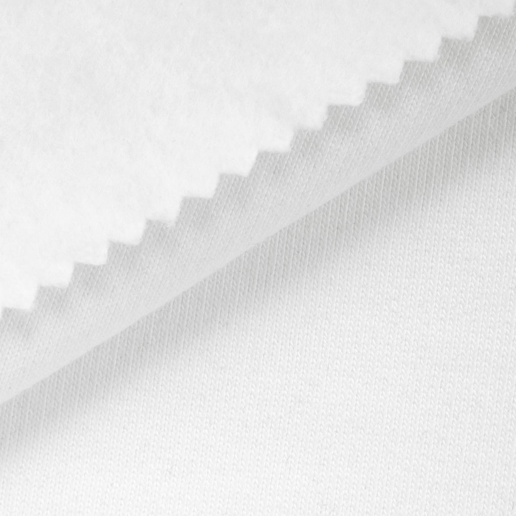 Dresówka pętelkowa drapana 450 g/m² - śnieżna biel - szer. 170 cm - FRENCH TERRY ECO BRUSHED