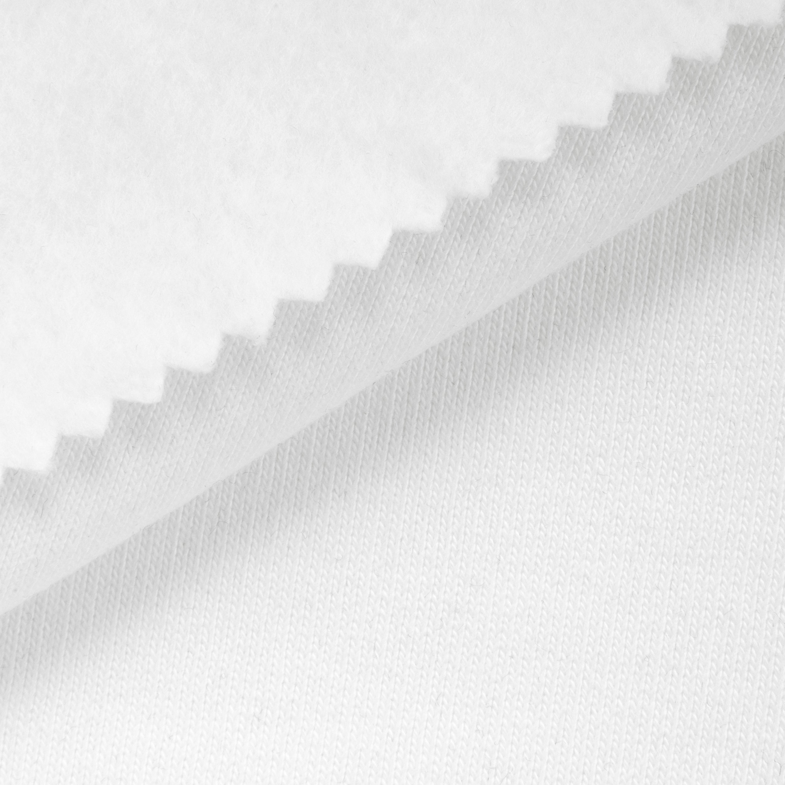 Dresówka pętelkowa drapana 450 g/m² - śnieżna biel - szer. 170 cm - FRENCH TERRY ECO BRUSHED