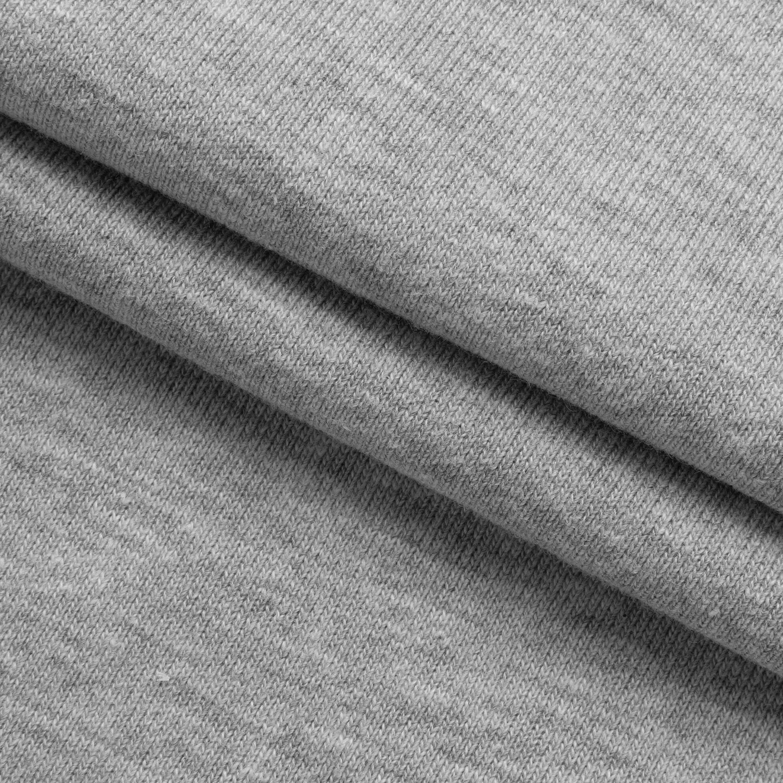Dresówka pętelkowa diagonalna niedrapana 330 g/m² - szary melanż (naturalna biel)