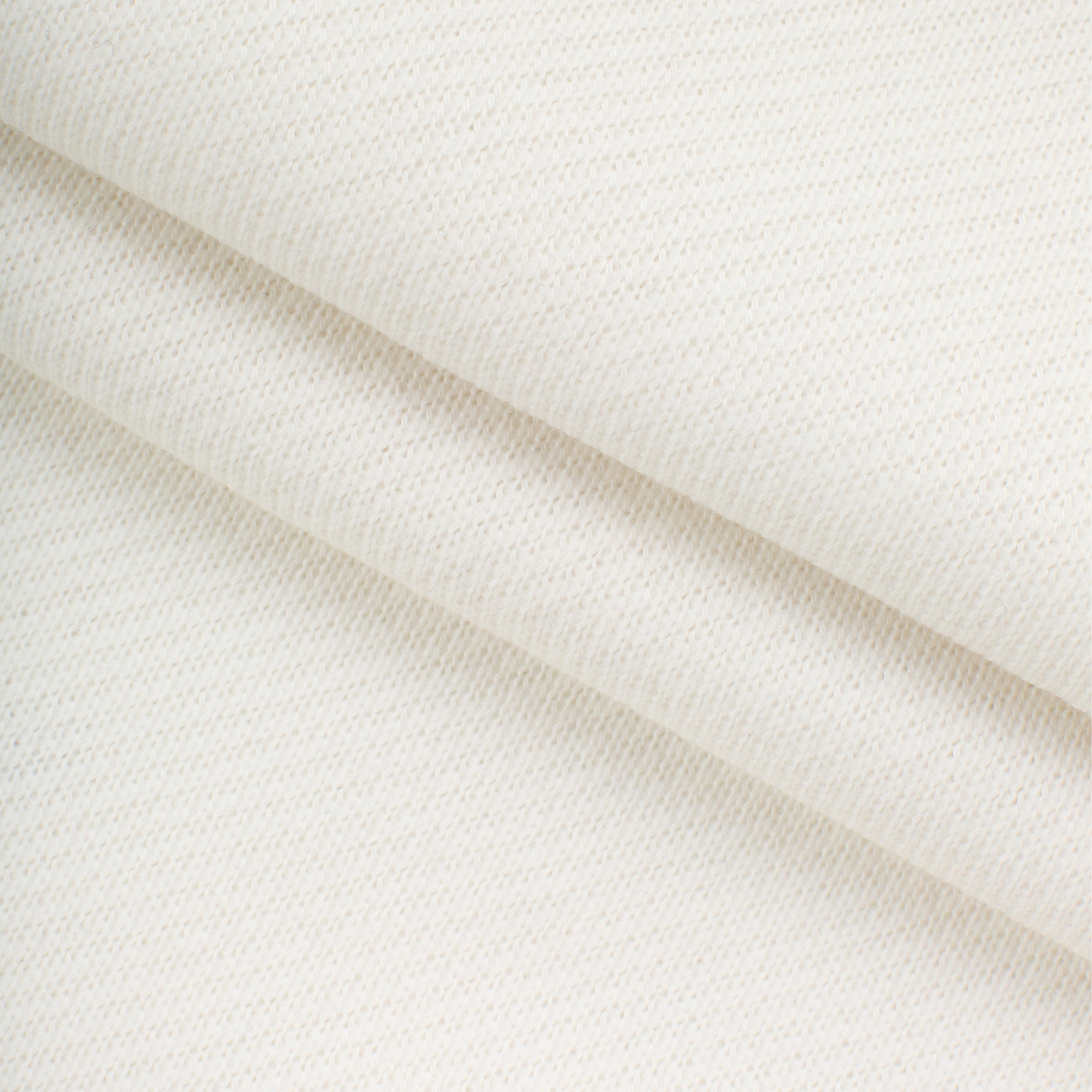 Dresówka pętelkowa diagonalna niedrapana 450 g/m² - śnieżna biel