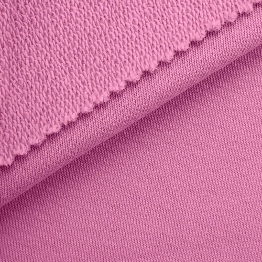 Dresówka pętelkowa niedrapana 340 g/m² - intensywny róż