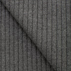 Dzianina interlock prążkowany 380 g/m2 - ciemnoszary - szer. 95 cm - RIB