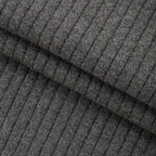 Dzianina interlock prążkowany 380 g/m² - ciemnoszary - szer. 95 cm - RIB