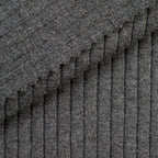 Dzianina interlock prążkowany 380 g/m² - ciemnoszary - szer. 95 cm - RIB