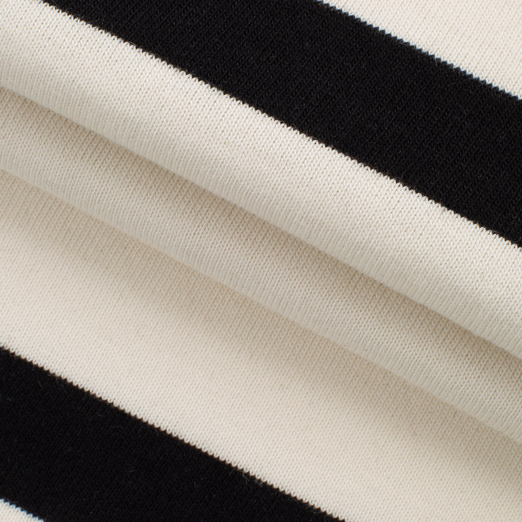 Dzianina single jersey 150 g/m² - sprane czarne paski