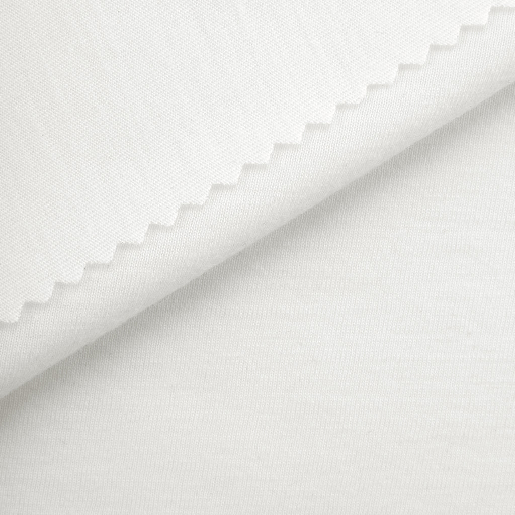 Dzianina single jersey 150 g/m² - śnieżna biel