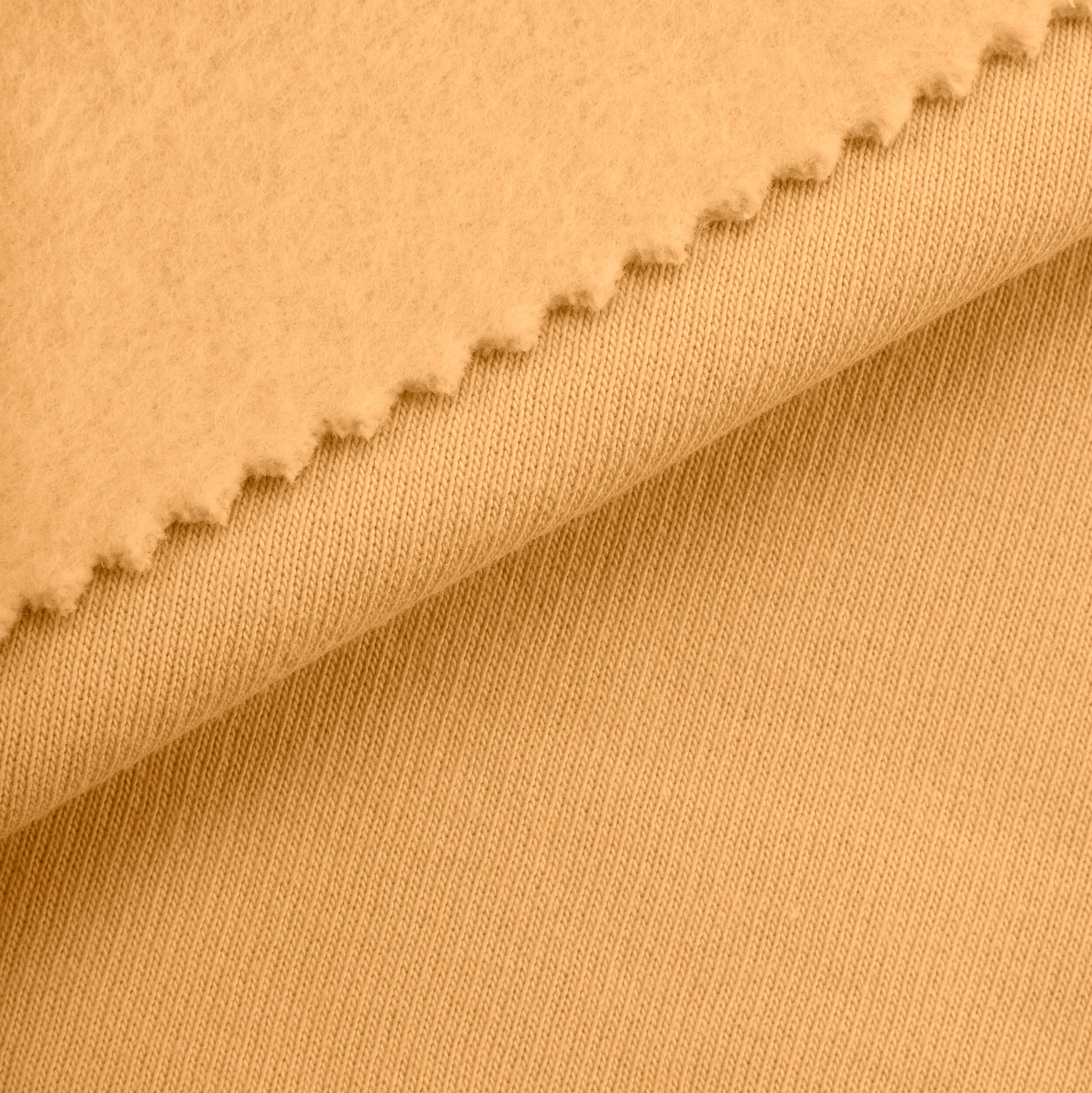 Dresówka pętelkowa drapana 280 g/m² - morelowy