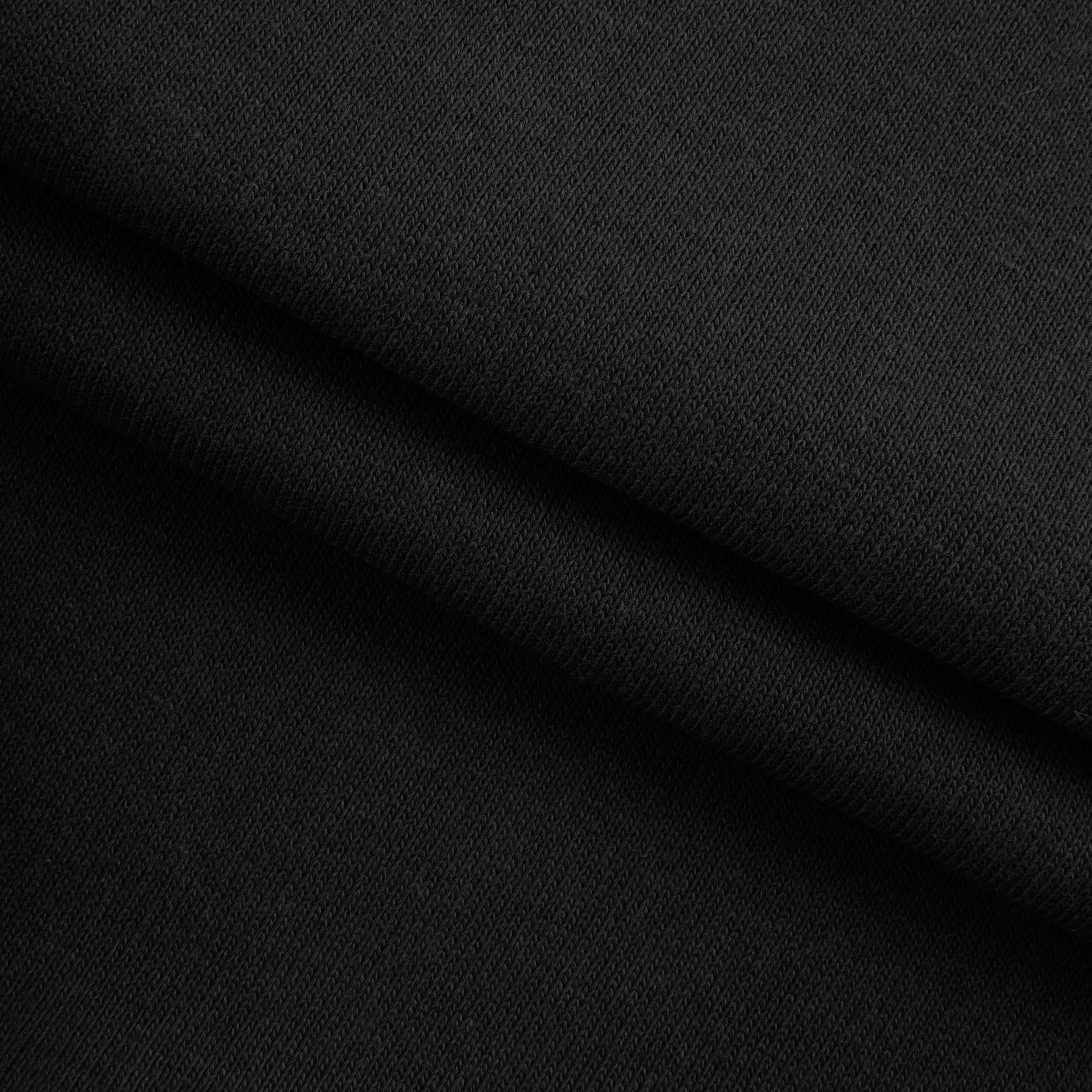 Dresówka pętelkowa drapana 280 g/m² - czarny