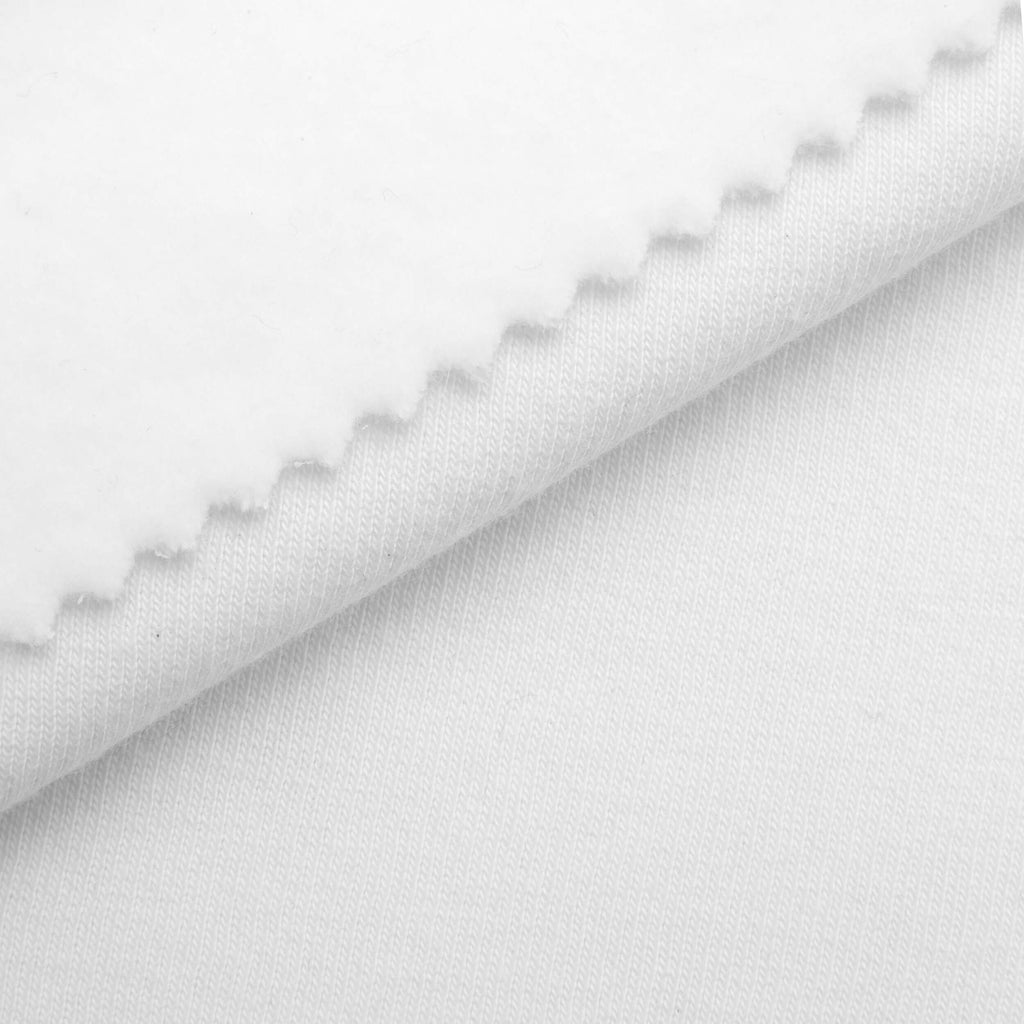 Dresówka pętelkowa drapana 280 g/m² - ciepła biel