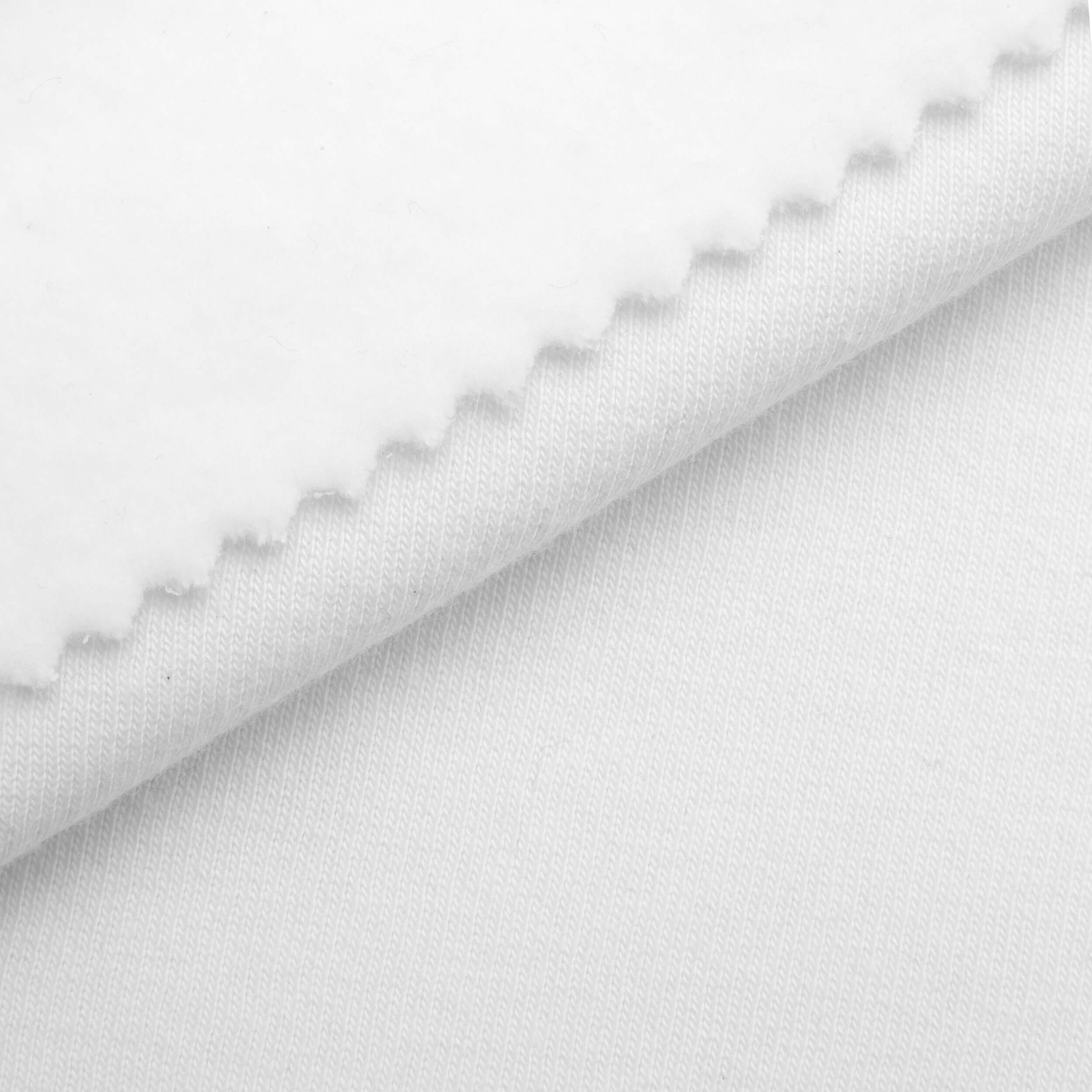 Dresówka pętelkowa drapana 280 g/m² - ciepła biel