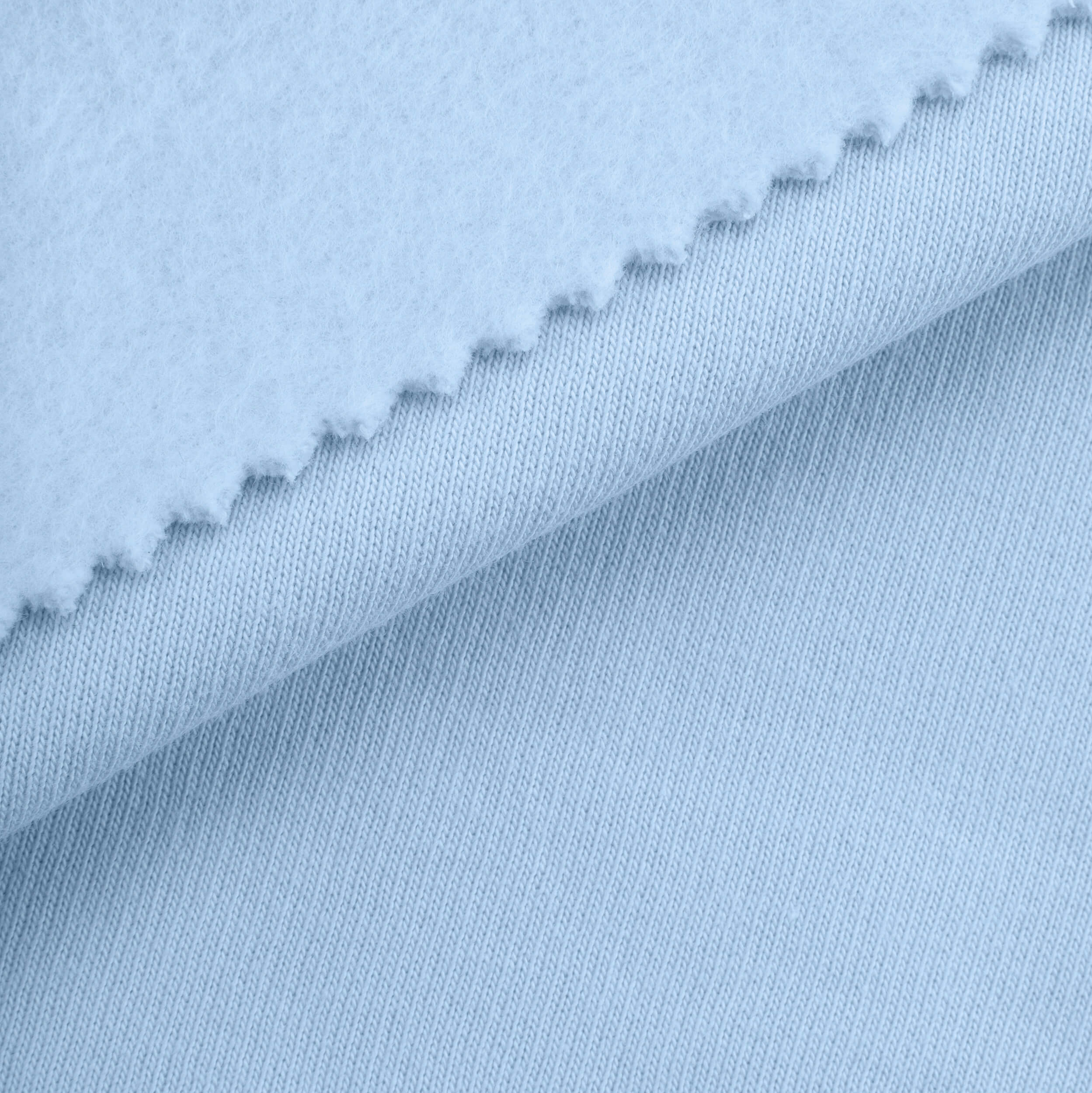 Dresówka pętelkowa drapana 280 g/m² - lazurowy błękit