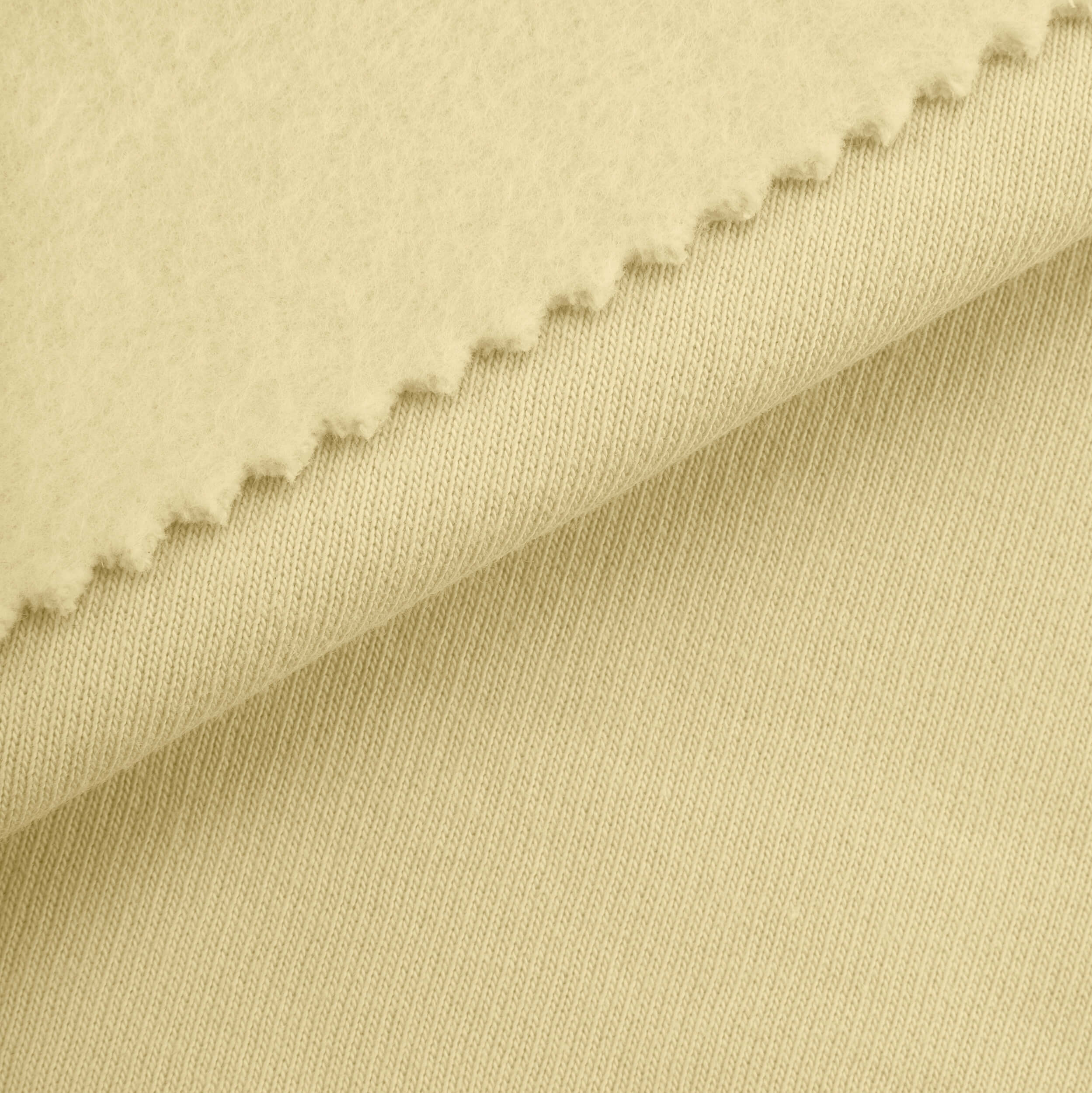 Dresówka pętelkowa drapana 280 g/m² - kremowy