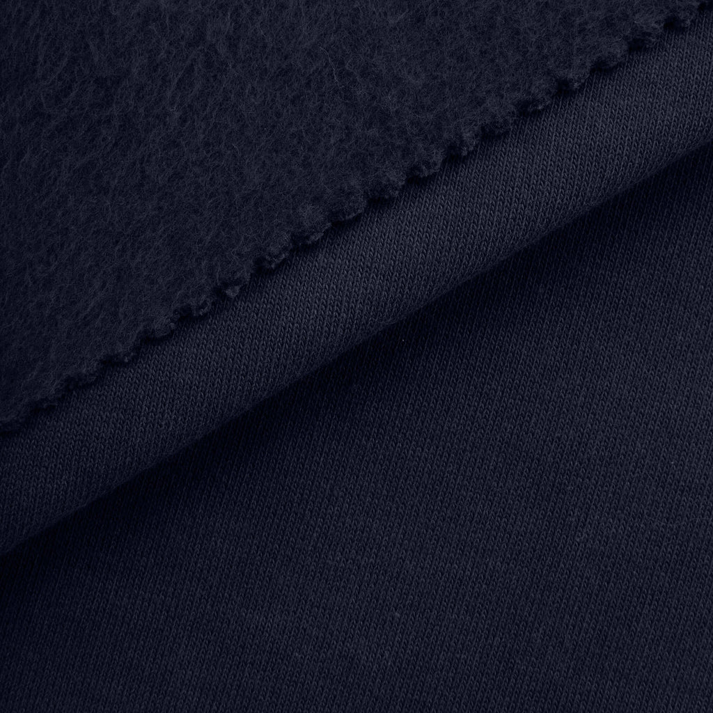 Dresówka pętelkowa drapana 280 g/m² - granatowy