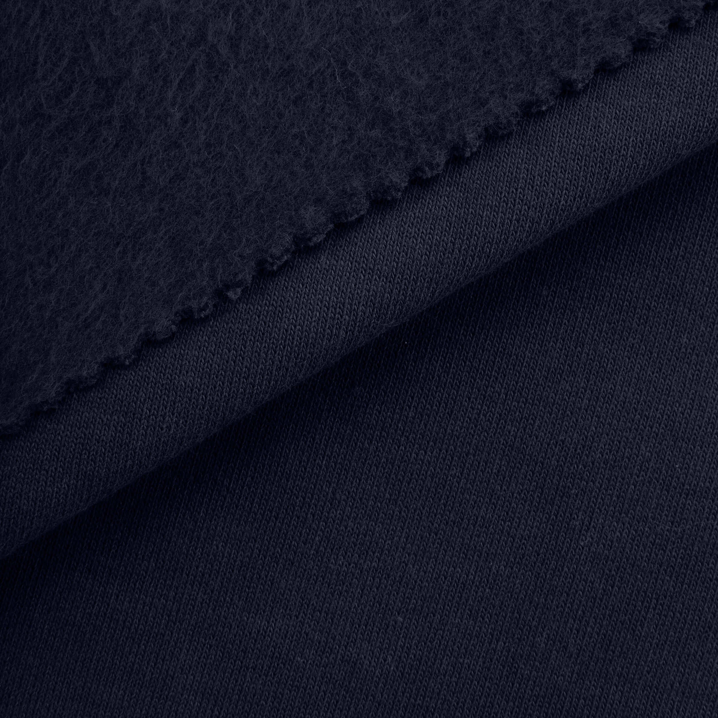 Dresówka pętelkowa drapana 280 g/m² - granatowy