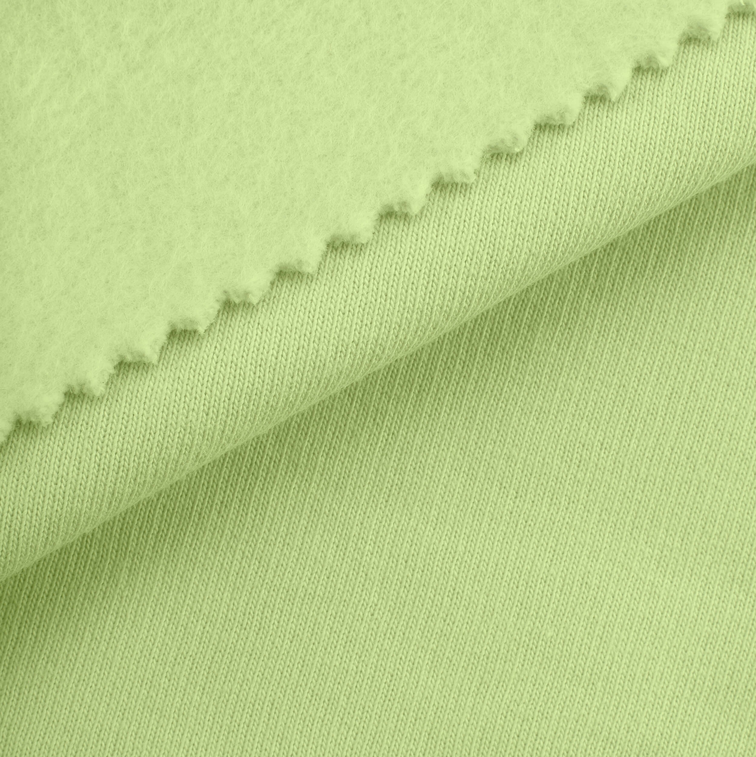 Dresówka pętelkowa drapana 280 g/m² - tropikalna zieleń
