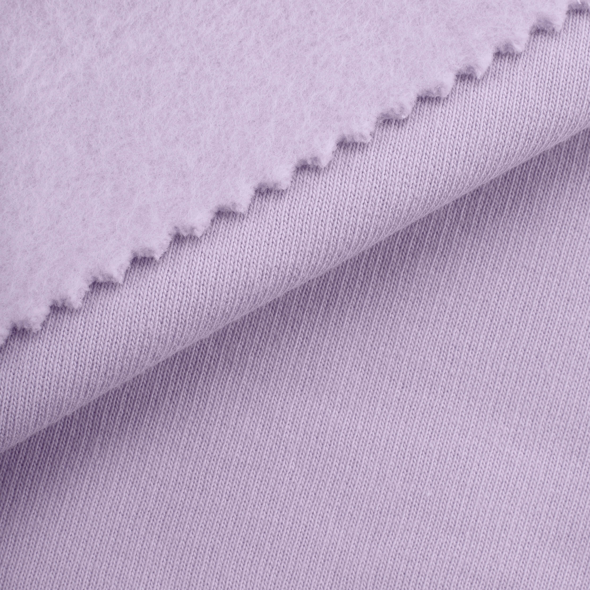 Dresówka pętelkowa drapana 280 g/m² - pastelowy lila