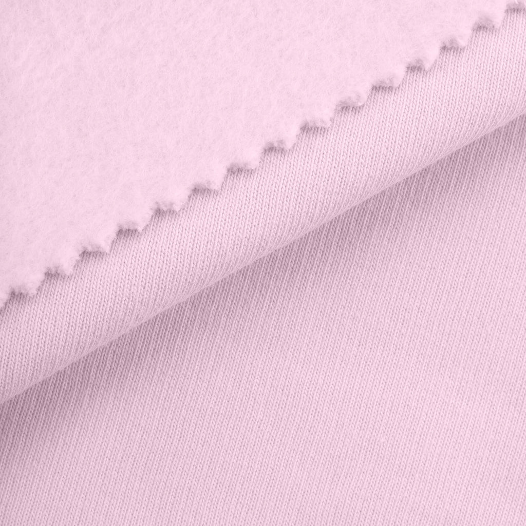 Dresówka pętelkowa drapana 280 g/m² - pudrowy róż