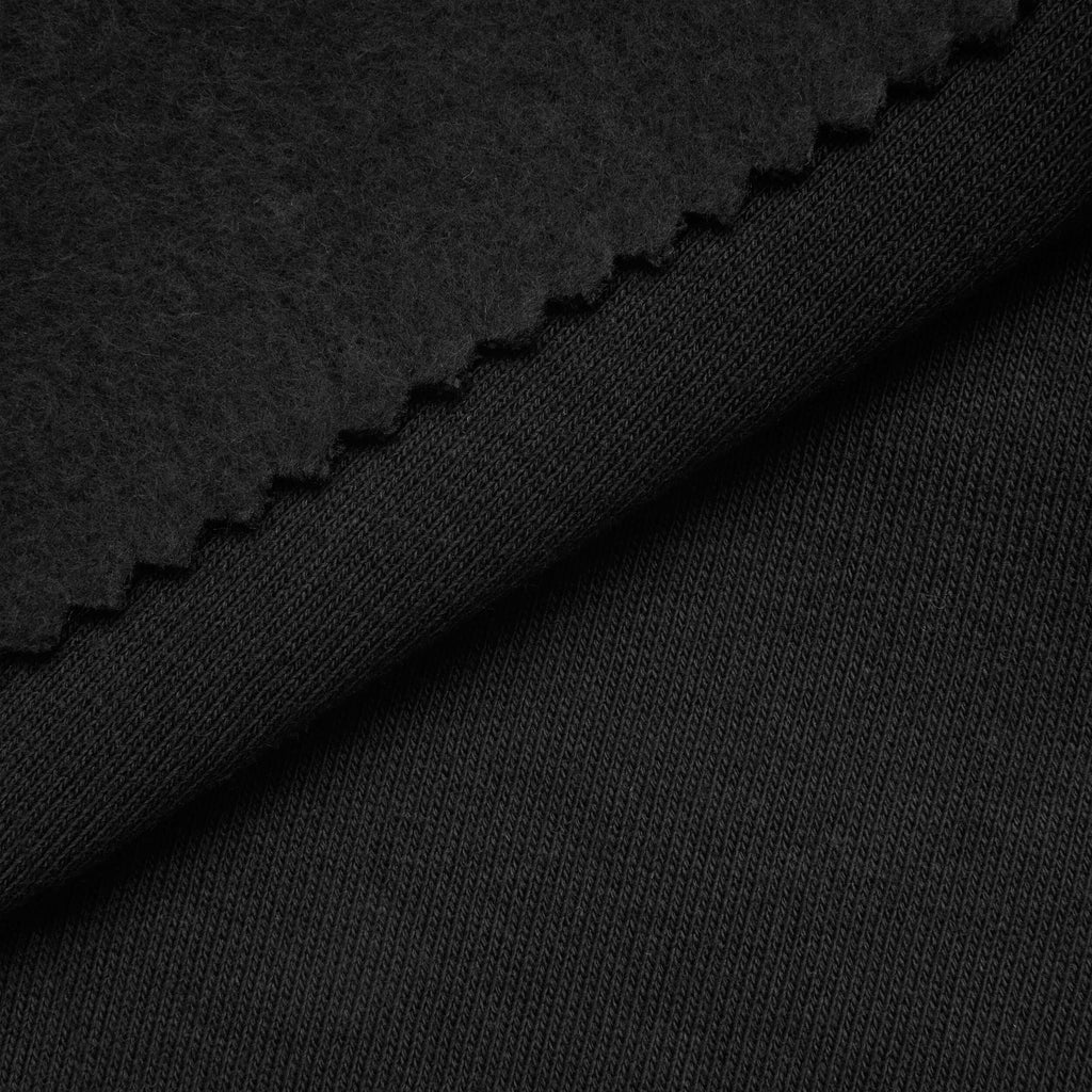Dresówka pętelkowa drapana 330 g/m² - czarny