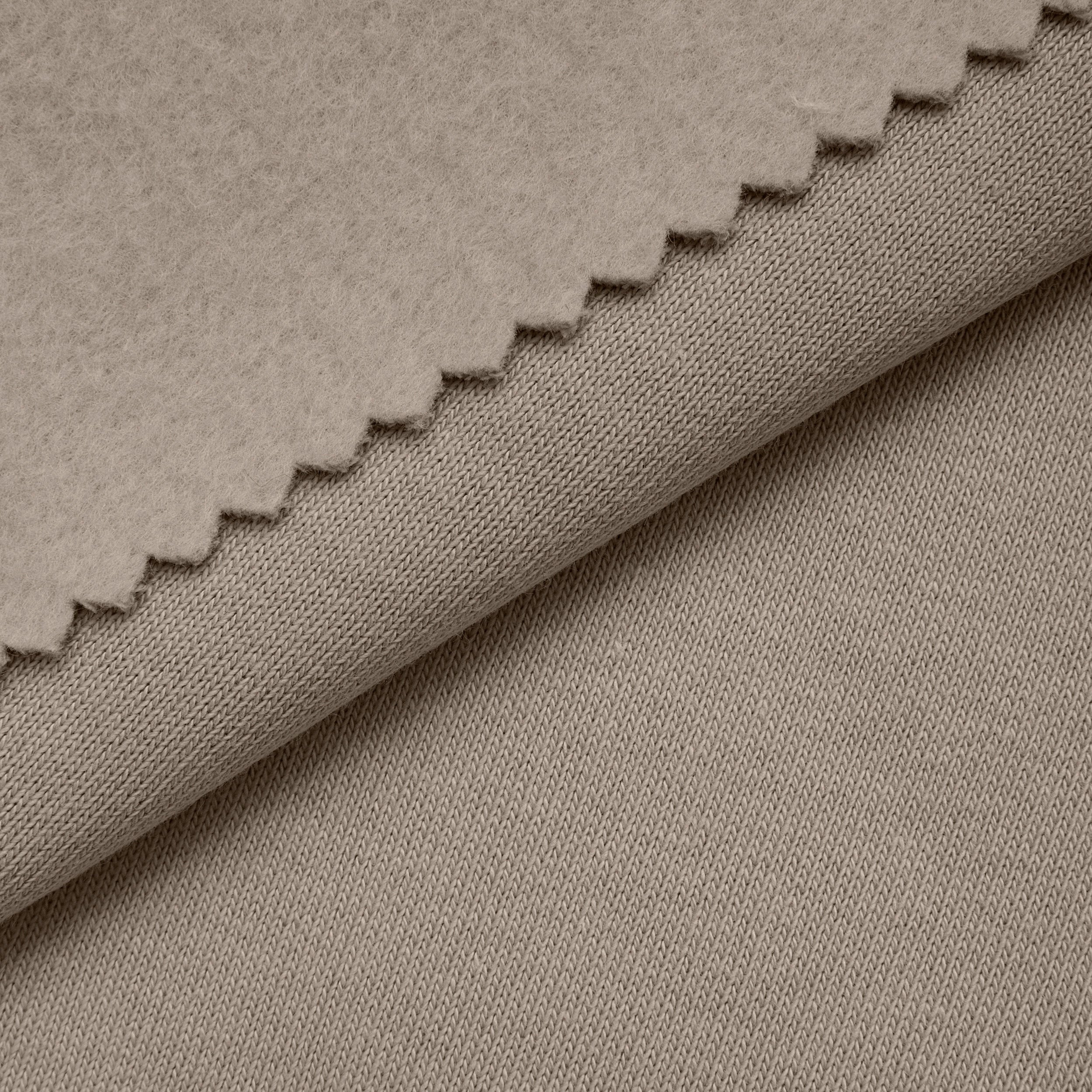 Dresówka pętelkowa drapana 330 g/m² - szarobeżowy taupe