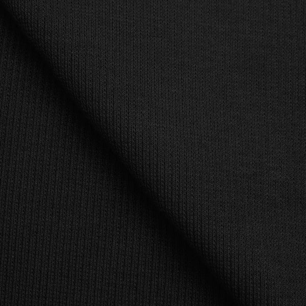 ŚCIĄGACZ BAWEŁNIANY 1X1 Z ELASTANEM - CZARNY - 220 G/M2